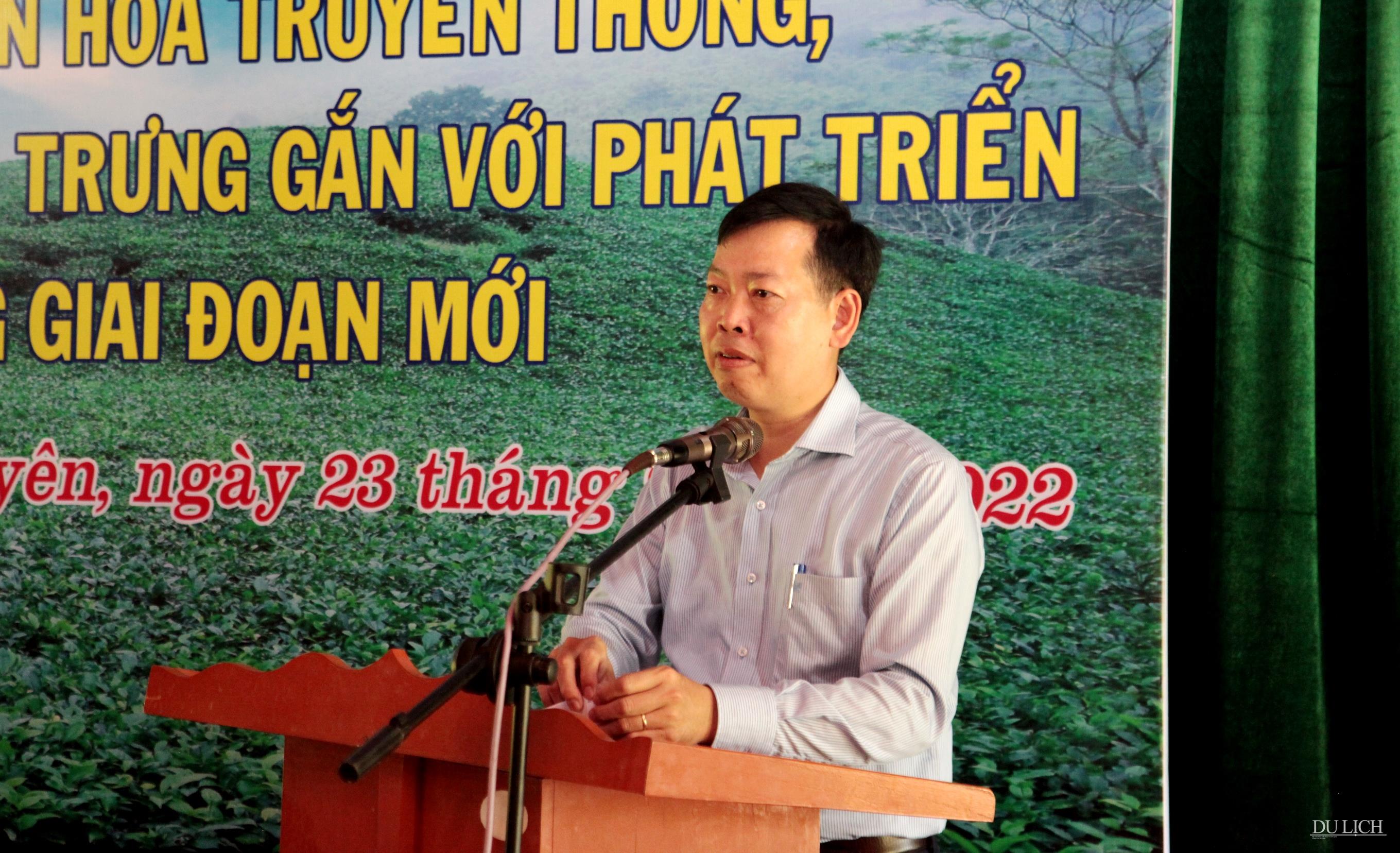 Phó Giám đốc Sở VHTTDL Thái Nguyên Lê Ngọc Linh phát biểu tại buổi Tọa đàm